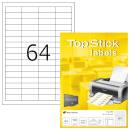 TopStick Nr. 8730 Klebeetiketten Label 100 Blatt A4 Blanko 48,3x16,9 mm