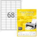 TopStick 48,5x16,9 mm Klebeetiketten Labels A4 100 Blatt...