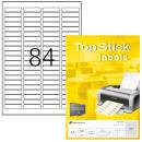 TopStick 46x11,1 mm Klebeetiketten Labels A4 100 Blatt...