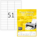 TopStick Nr. 8779 Klebeetiketten Label 100 Blatt A4 Blanko 70x16,9 mm
