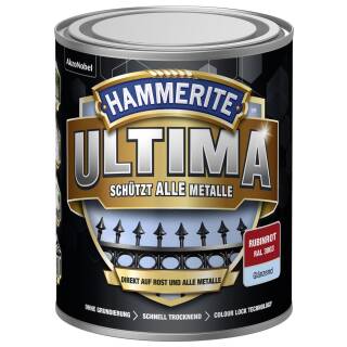 Hammerite ULTIMA Metallschutzlack Rost 750 ml glänzend Rubinrot RAL 3003