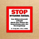 100x Hygiene Siegel Aufkleber Etiketten quadratisch 52x52...