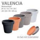 Set Blumentopf VALENCIA + Untersetzer &Oslash; 13 cm bis...