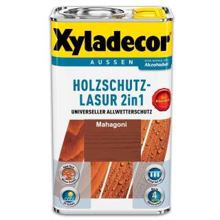 Xyladecor Holzschutzlasur Mahagoni 750 ml Außen Imprägnierung Holzschutzmittel
