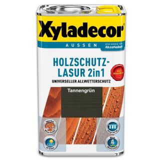 Xyladecor Holzschutzlasur Tannengrün 750 ml Außen Imprägnierung Holzschutzmittel