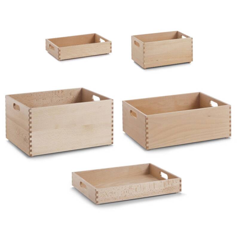HolzFee Holzkiste 40 x 30 x 24 Aufbewahrung Box Kiste Stapelkiste Holz Holzbox 