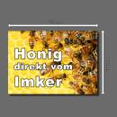 Werbeschild HONIG direkt vom Imker A3 (42x30 cm) Imkerei Werbung Schild Bienen