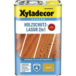 Xyladecor Holzschutzlasur Eiche hell 4 l Außen Imprägnierung Holzschutzmittel
