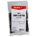 fischer Kabelbinder Nylon UBN 2,5x100 mm schwarz (100...