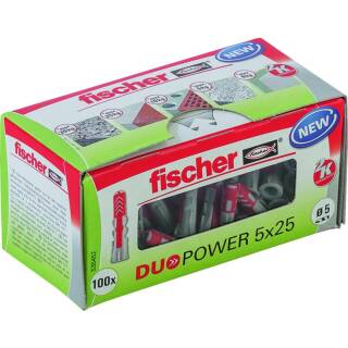 fischer Universaldübel DuoPower 5x25 mm Großpackung (100 Stück) 535452