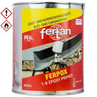 Fertan Ferpox Epoxy Primer 800 ml Dose Rostschutz Rost Grundierung Haftgrund Auto KFZ