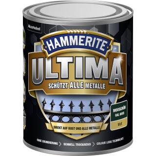 Hammerite ULTIMA Metallschutzlack Rostschutz 750 ml matt Moosgrün RAL 6005