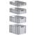 Allit ProfiPlus EuroEco O Eurobehälter in verschiedenen Höhen Industriequalität Eurobox Lagerkiste grau 600 x 400 mm