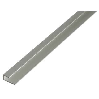 ALBERTS Abschlussprofil Aluminium silberfarbig eloxiert 1000x20x9 mm Materialstärke 1,5 mm Breite oben 10 mm lichte Höhe 6 mm