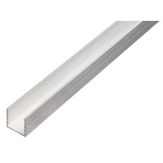 ALBERTS U-Profil Aluminium natur 1000x25x25 mm Materialstärke 2 mm lichte Breite 21 mm