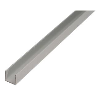 ALBERTS U-Profil Aluminium silberfarbig eloxiert 1000x15x10 mm Materialstärke 1,5 mm lichte Breite 12 mm