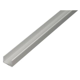 ALBERTS U-Profil Aluminium silberfarbig eloxiert 1000x24,6x24 mm Materialstärke 1,8 mm lichte Breite 21 mm