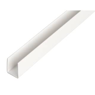 ALBERTS U-Profil PVC-U weiß 1000x10x10 mm Materialstärke 1 mm lichte Breite 8 mm