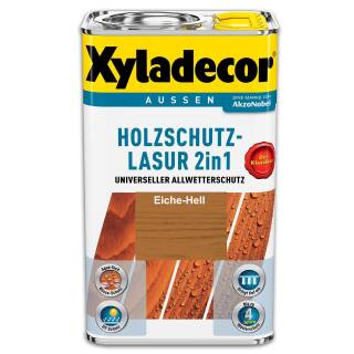 Geprüfte Retoure Xyladecor Holzschutzlasur Eiche hell 2,5 l Außen Imprägnierung Holzschutzmittel