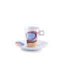 Zeller Espresso-Set Tassen Faces 12-teilig Porzellan