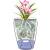 Orchideentopf Ornella Blumentopf Pflanztopf Topf &Uuml;bertopf 13cm Blaubeere Kunststoff