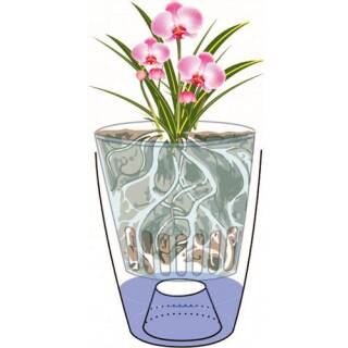 Ø 13 x H 15 cm Pflanzkübel für Orchideen aus Kunststoff greemotion Orchideentopf Ornella weißer Blumentopf Blumenkübel Maße: ca 