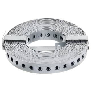 10 m GAH Lochband Nagelband Montageband Befestigung Stahl verzinkt 17x0,8 mm
