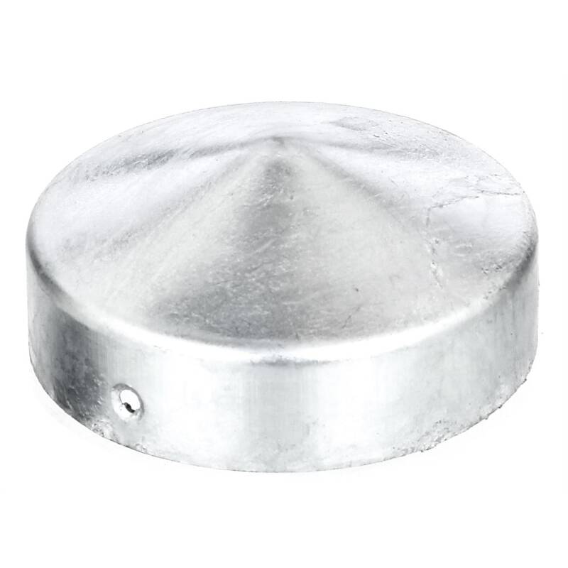 6 cm Pfostenkappe Zaunkappe rund aus Stahl für Pfosten 60 mm Durchmesser 