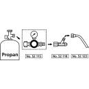 CFH Druckregler 3/8" / 1-4 Bar mit Manometer für Abflammgeräte Anwärmbrenner Propangasflaschen DR115