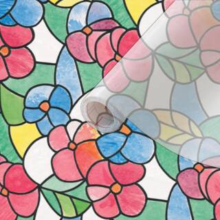 d-c-fix Klebefolie Lisboa Blumen Fensterfolie Statisch Dekor 200 x 45 cm