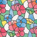 d-c-fix Klebefolie Lisboa Blumen Fensterfolie Selbstklebend Dekor 200 x 45 cm