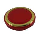 100x Twist-Off-Deckel Ø 53 mm Rot/Gold Schraubdeckel für Einweckglas Sturzglas