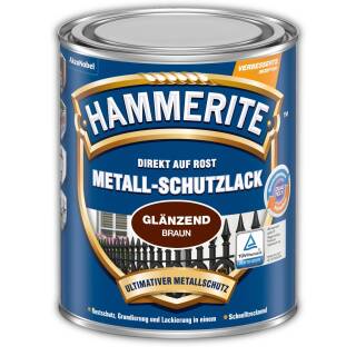 Hammerite Metall-Schutzlack glänzend BRAUN 750ml Metallschutzlack Rostschutz