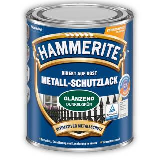 Hammerite Metall-Schutzlack glänzend DUNKELGRÜN 750ml Speziallack Rostschutz