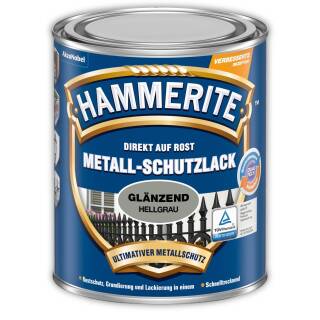Hammerite Metall-Schutzlack glänzend HELLGRAU 750ml Metallschutzlack Rostschutz