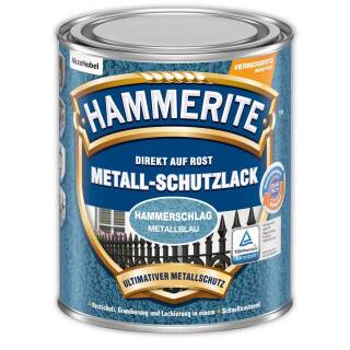 Hammerite Metallschutzlack HAMMERSCHLAG METALLBLAU 750 ml Speziallack Rostschutz