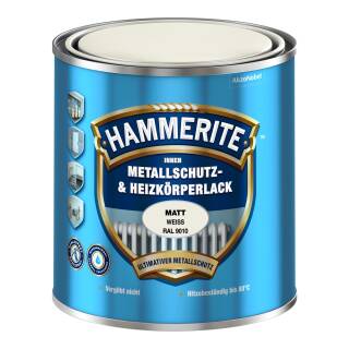 Hammerite INNEN Metallschutz- und Heizkörperlack seidenmatt WEISS 500 ml Heizung