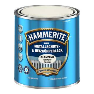 Hammerite INNEN Metallschutz- und Heizkörperlack glänzend WEISS 500 ml Heizung