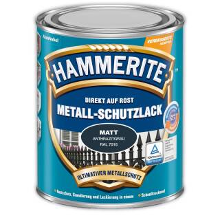 Hammerite Metallschutzlack matt ANTHRAZIT GRAU 750 ml Metallschutzlack Rost