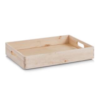 Zeller Allzweckkiste Holzbox Spielzeug Büroartikel Basteln Haushalt 40x30x7 cm Kiefer natur 13142