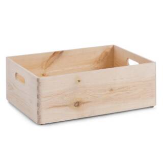 Zeller Allzweckkiste Holzbox Spielzeug Büroartikel Basteln Haushalt 40x30x15 cm Kiefer natur 13145