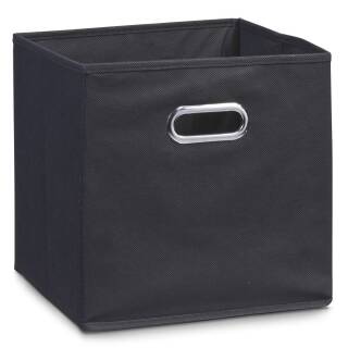 Zeller Aufbewahrungsbox Regalkorb Stoffkiste Kleiderschrank Spielzeug Büro Haushalt 28x28x28 cm Vlies schwarz 14133