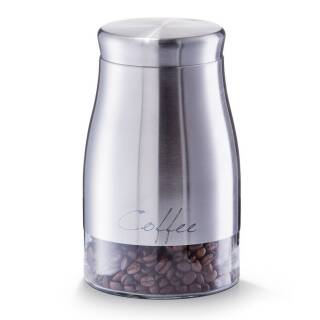 Zeller 19892 Vorratsglas &quot;Coffee&quot;, 1300 ml &oslash; 11.5 x 19 cm, Edelstahl